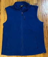 Eastern Mountain Sports Blue Polartec Fleece Full Zip Outdoor Vest Men XL
