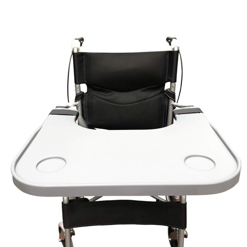 Wheelchair Tray Table with Cup Holder, Removable Wheelchair Lap Tray, Medical...