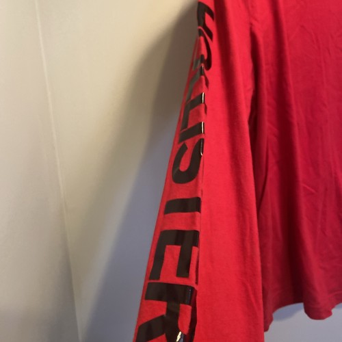 Medium Red Hollister Long Sleeve T-Shirt, Men's Cotton - Picture 4 of 4