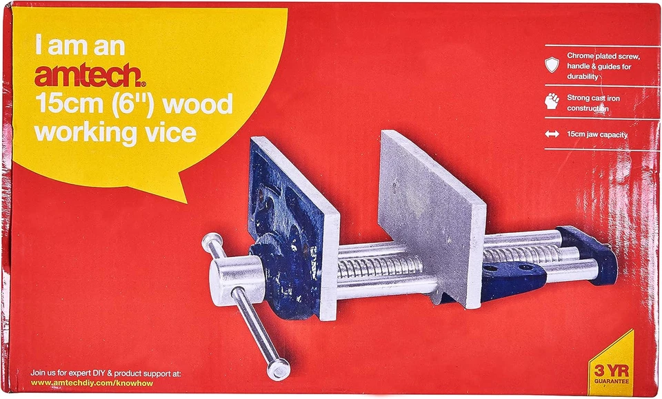 Am-Tech - Morsa per Lavorare Il Legno, 15 Cm - Immagine 2 di 4