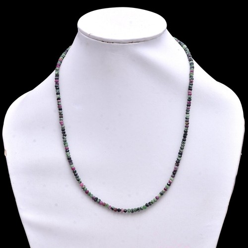 Natural Ruby zoisite necklace beaded necklace semi precious gemstone necklace - Picture 1 of 3