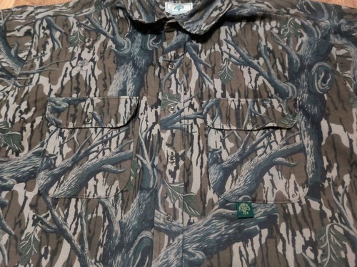 VINTAGE Mossy Oak TREESTAND CAMO MEN XL LONG SLEEVE/JACKET AND HAT  USA  1980'S - Picture 6 of 19