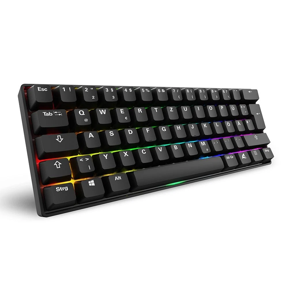 Tastiera Gaming Sharkoon Skiller SGK25 RGB Layout 75% Bianca - Switch Huano Red Hot-Swap, Manopola Volume, Keycap Double-Shot - 4