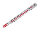 Bosch Plastic Composites Clean T301CHM Jigsaw Blade 117mm Pack of 3 BPAT301CHM