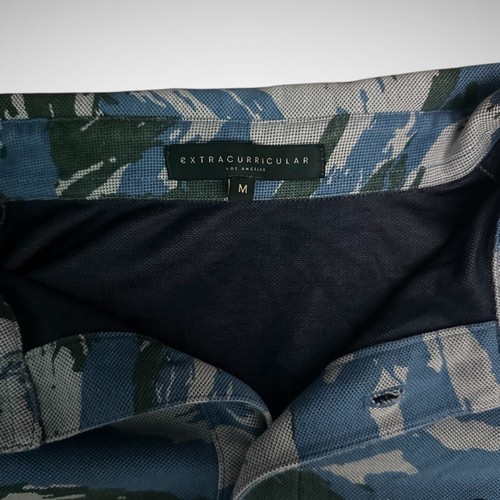 Extracurricular Shirt Mens Medium Short Sleeve Blue Camo Caddy Hack Golf Painter - Picture 3 of 10