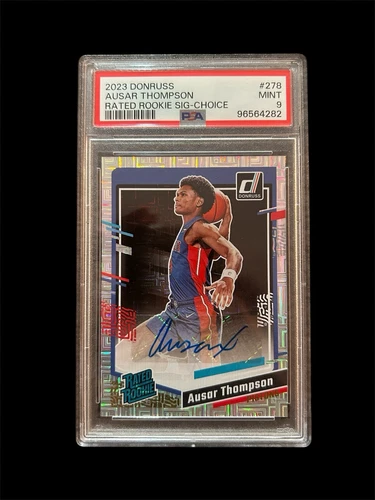 2023-24 PANINI DONRUSS BASKETBALL CHOICE RATED ROOKIE AUTO AUSAR THOMPSON PSA 9