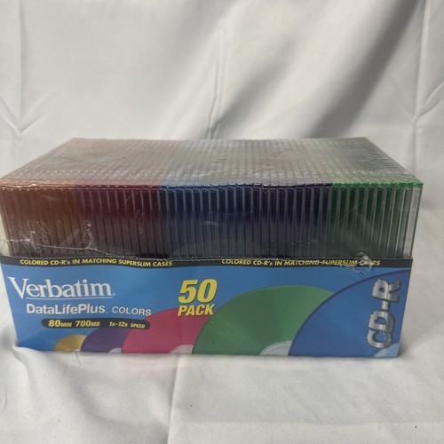 Verbatim 700MB CD-R beschreibbare Farben mit Hüllen 50 Stück versiegelt - Bild 3 von 3
