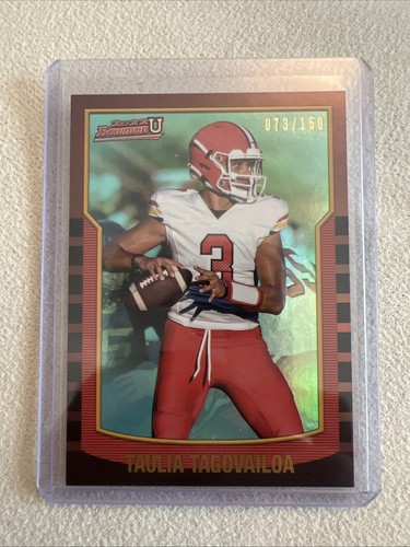 Taulia Tagovailoa 2022 Bowman U 2K AQUA TEAL ROOKIE RC #2KB-16 073/150