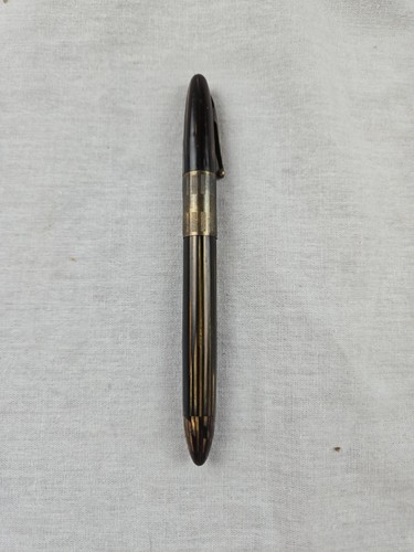 Vintage W.A. Sheaffer Lifetime Striped White Dot Gold 14k Goldfeder Füllfederhalter - Bild 2 von 4