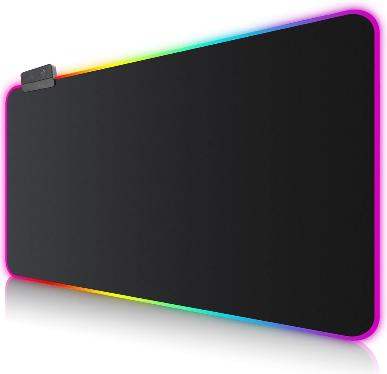 Tapis de souris de jeu multicolore rétroéclairé avec base en caoutchouc stable