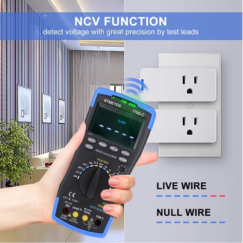 40000 Counts True RMS Digitalmultimeter AC/DC Strom Spannung Messgerät Mit NCV - Bild 6 von 8
