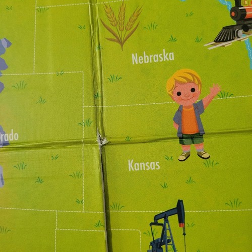 Leapfrog Tag Reading System Set Mappa Interattiva 2 Lati Mappa USA + Lettore Tag - Foto 14 di 20