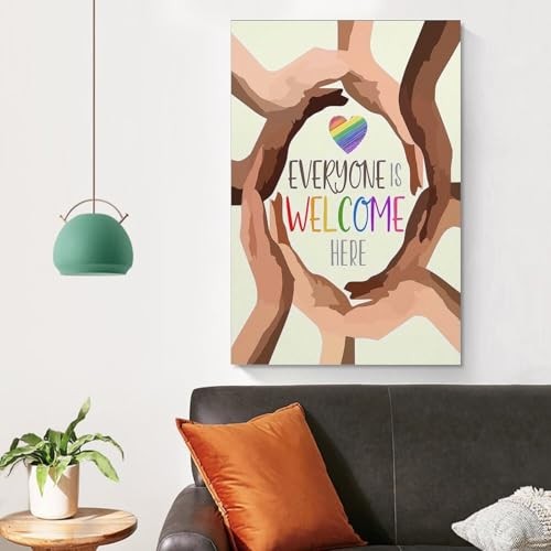 CZOURPVU Diversity Poster, Everyone Is Welcome Here, 12x18inch (30x45cm) - Bild 4 von 7