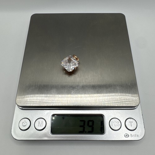 Colgante 14CT ENROLLADO Oro/Oro Lleno Sello 585 RG Elegante Corte Princesa - Imagen 9 de 9