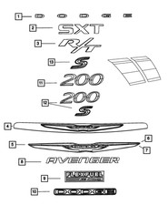 Genuine Mopar Nameplate Grille Medallion 68084895AA