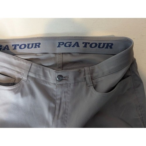 Pantalones de golf chinos PGA Tour Performance para hombre gris frente plano atletismo talla 33x30 - Imagen 5 de 10
