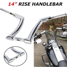 DNA 14" Rise 2'' Ape Hanger HandleBar Bar For Harley Touring Fatboy Softail Dyna