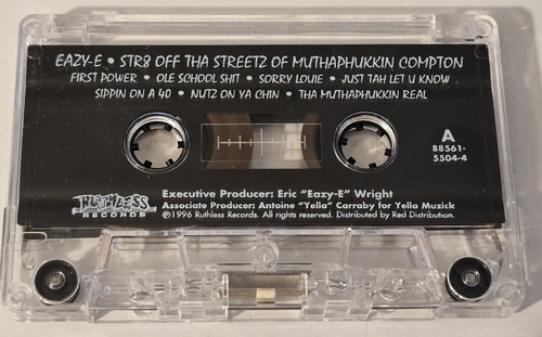 EAZY E - STR8 OFF THA STREETZ OF MUTHAPHU**IN COMPTON Rap Cassette UNSCRATCHED! - Picture 8 of 15