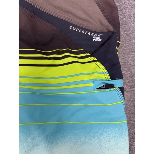O'Neill Superfreak Board Shorts Surf Beach Swim Trunks Stripe Drawstring Size 34 - Picture 9 of 10