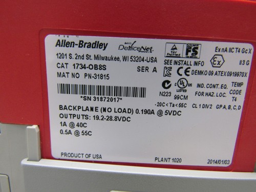 ALLEN BRADLEY POINT I/O 1734-AENTR MIT GUARDMASTER 1734-IB8S UND 1734-OB8S MODULEN - Bild 10 von 11