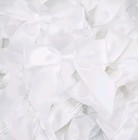 AIMUDI 50 White Satin Ribbon Twist Tie Bows 3.5" Wedding Treat Bag Cake Pop Gift — photo 8