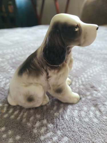 VINTAGE ANTIQUE ENESCO ENGLISH SPRINGER SPANIEL PORCELAIN FIGURINE JAPAN - Picture 4 of 7