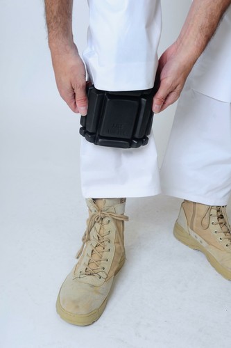Men's Bib and Brace White Navy Red Overalls. Mens Dungarees Painters Coveralls - 第 7/107 張圖片