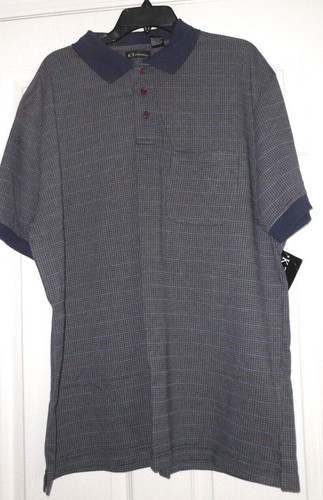 *KT CLASSIC HOMBRE POLO TALLA XL AZUL MARINO CUADROS CUADROS NUEVO CON ETIQUETAS - Imagen 3 de 4