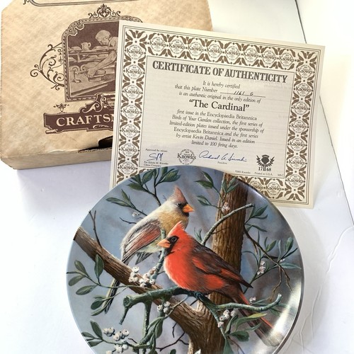 Edwin Knowles Garden Birds Boxed Set Of 3 Cottage Core Birds Collectors Plate - Picture 2 of 7