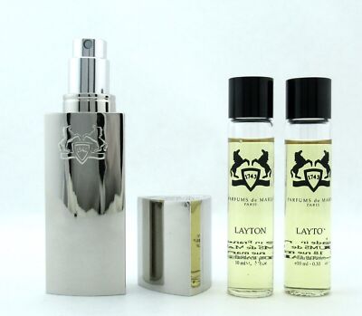 Layton Royal Essence Three Eau De Parfum Sprays Travel Set By Parfums De Marly - 3 x 0.34 oz Layton Royal Essence Three Eau De Parfum Sprays Travel Set By Parfums De Marly - 3 x 0.34 oz