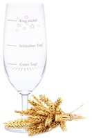 "Leonardo Bierglas Mit Gravur \"Guter Tag Schlechter Tag\""