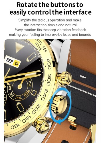 BT Touch Fitness Tracker Men Women Stainless Steel Heart Rate Sports Smartwatch - Picture 6 of 15