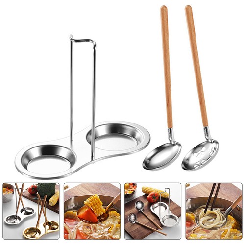 1 Set Zuppa Mestolo Cucina Colino Cucchiaio Servire Alimenti Cucchiaio Zuppa - Foto 6 di 13