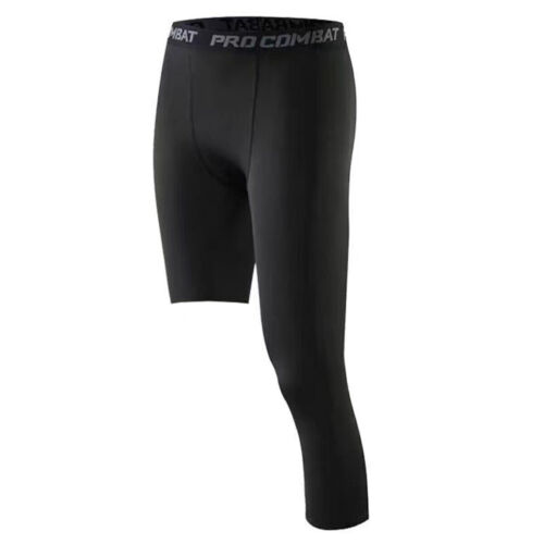 Herren Einbein Kompression 3/4 Capri Strumpfhose Sport Basketball Basisschicht - Bild 6 von 16