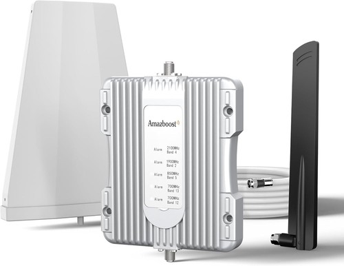 Amazboost Cell Phone Booster for Home -Up to 2,500 sq ft, Cell Phone Signal New!