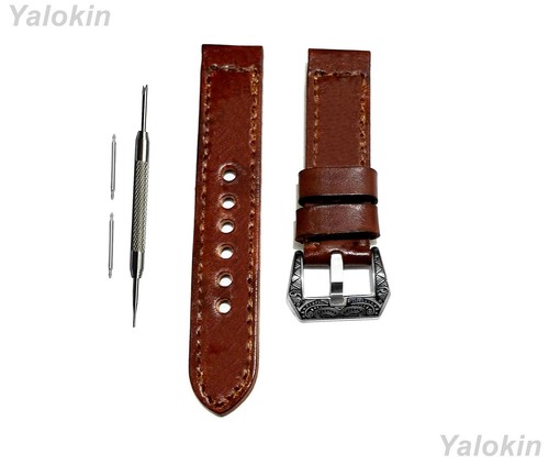 Dark Brown Brushed Leather Band Strap for Garmin Vivomove Trend and Sport -B20 - Picture 4 of 9