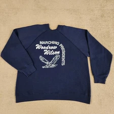 VTG Woodrow Wilson Marching Presidents Collegiate Pacific Sweatshirt Size L 90s