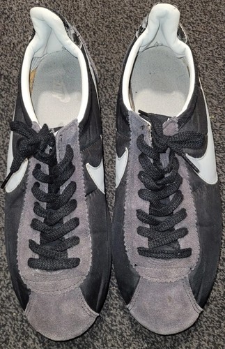 RARE VINTAGE 2008 Nike Cortez OG Black Nylon Grey Suede UK 11 EU 46 100% GENUINE - Picture 2 of 10