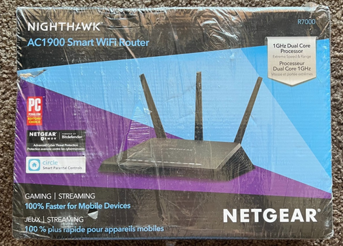 Netgear Nighthawk AC1900 Smart WiFi Dual Band Gigabit Router R7000 Sealed - Afbeelding 1 van 3