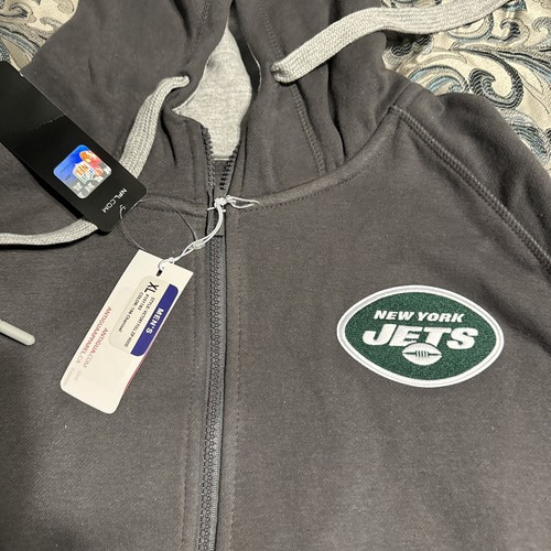 New York Jets Antigua Zip Up Hoodie Jacket Mens Size XL - Picture 1 of 6