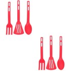  2 Sets Small Slotted Spoon and Spatula Kitchen Utensil Travel