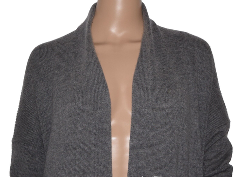 ATHLETA Wool Cashmere Open Front Side Slit Long Cardigan Size M - Picture 2 of 7