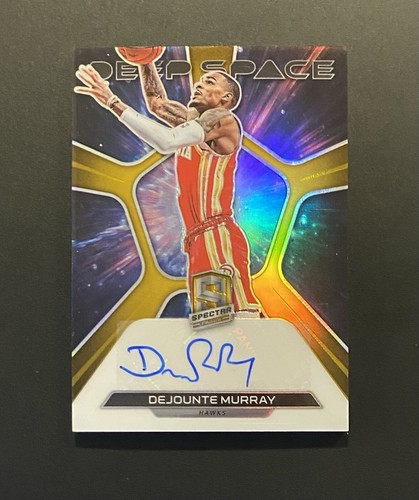 2022-23 Panini Spectra Dejounte Murray Deep Space Signatures Gold Prizm Auto /10