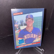 1986 Donruss Cory Snyder #29 Rated Rookie Baseball Card Indians Sharp