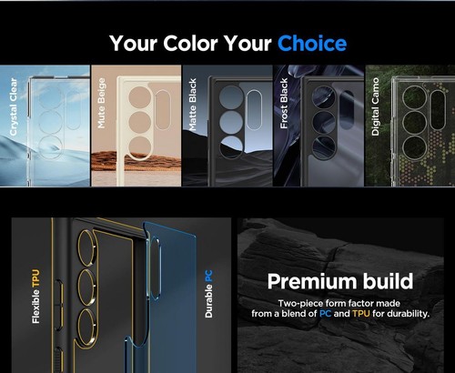 For Galaxy S24/ Plus/ Ultra Case SPIGEN Ultra Hybrid Cushion Hard Clear Cover - Picture 7 of 148