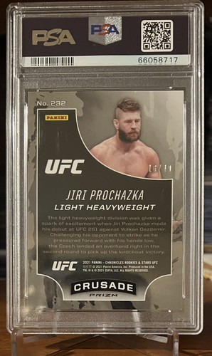 2021 UFC Chronicles Jiri Prochazka Purple Crusade Rookie #/49 PSA 9 Pop 2 - Bild 2 von 3