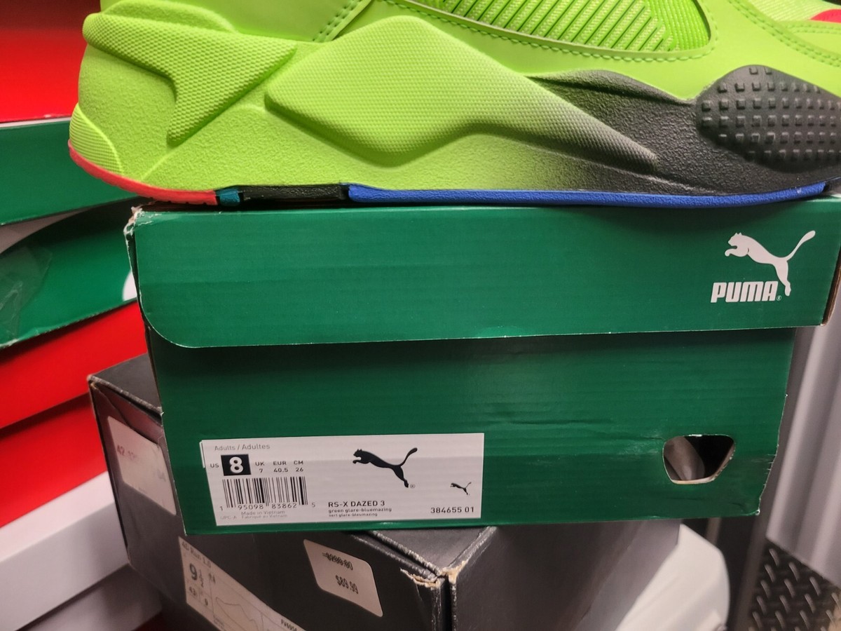 イチ Puma RS-X DAZED 3 Racer Mens Athletic Shoes Electro Green