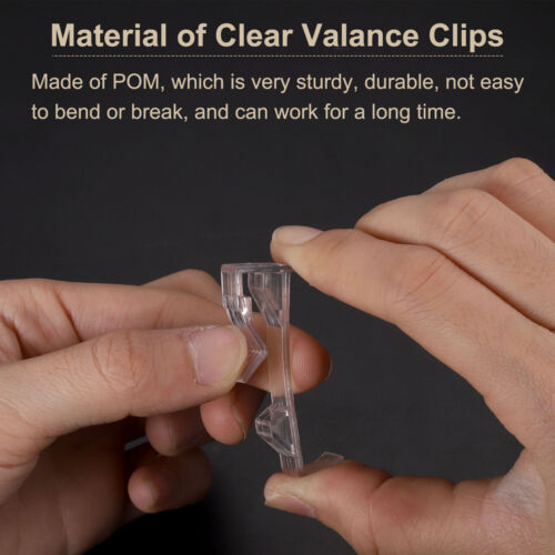 8Pcs 3.5 Inch Clear Valance Clips, Hidden Vertical Blind Valance Clips - Picture 4 of 6