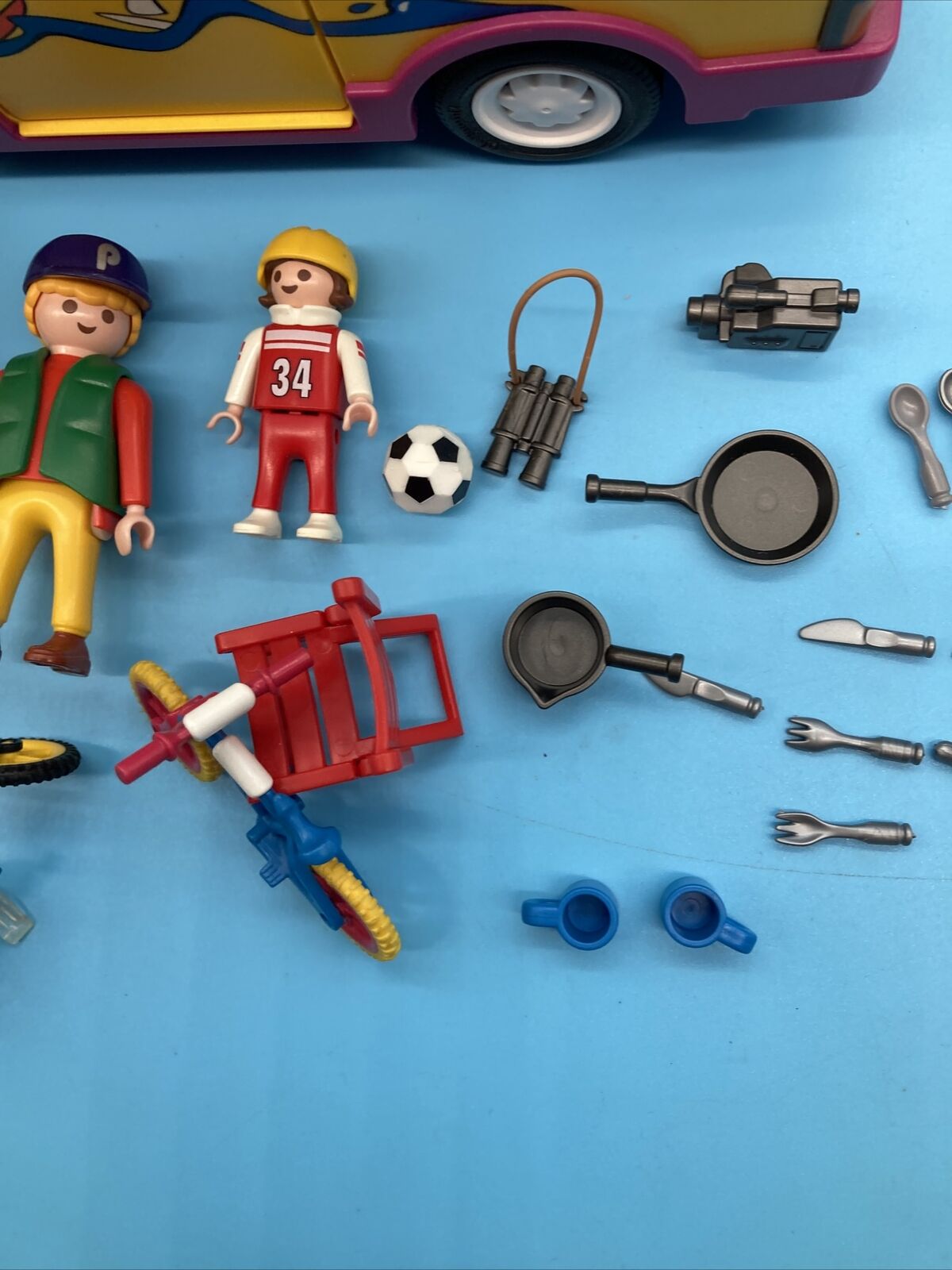 Playmobil 3945 Grand Camping-Car Vintage System Klicky Lot Vacance Famille  - Playmobil | Beebs