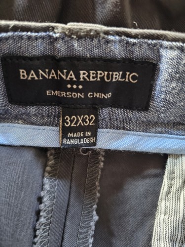 Banana Republic Pants Men's Gray Emerson Chino Cotton Size 32 - Picture 6 of 8